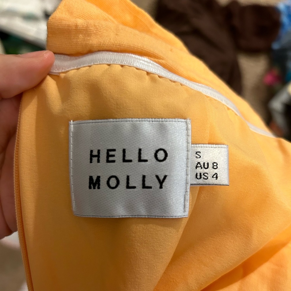 Hello Molly Tangerine Bodycon Mini Dress Size S/US4 - Picture 3 of 3